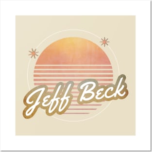 jeff back ll retro moon Posters and Art